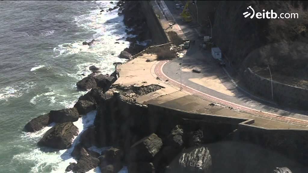 Los daños en la costa causados por el temporal desde el aire