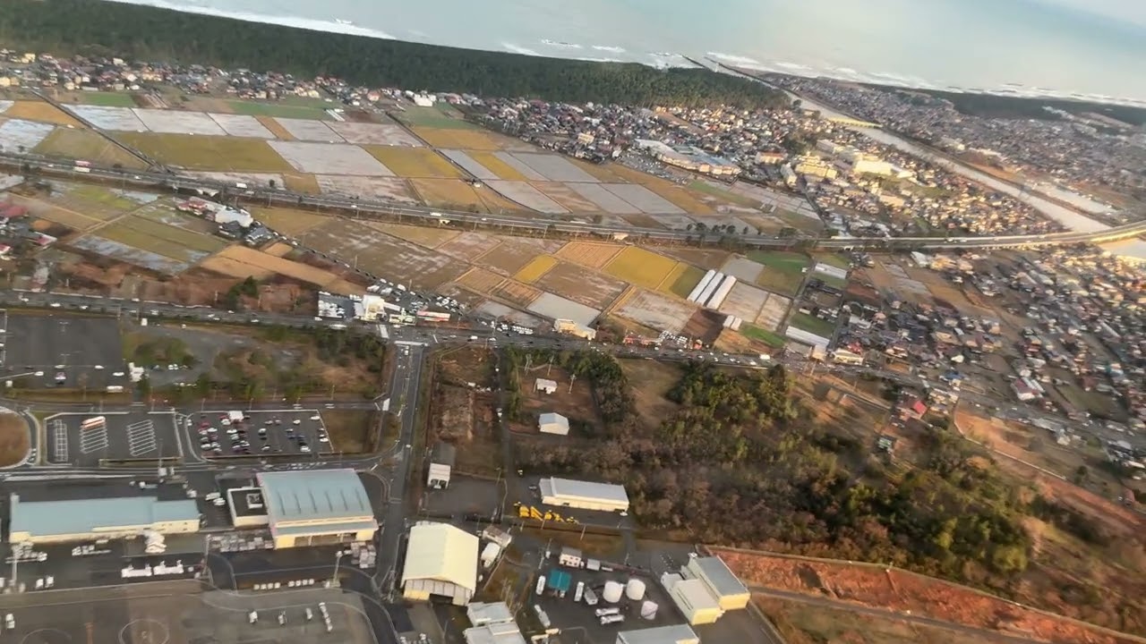 小松空港を離陸して岐阜方面へ