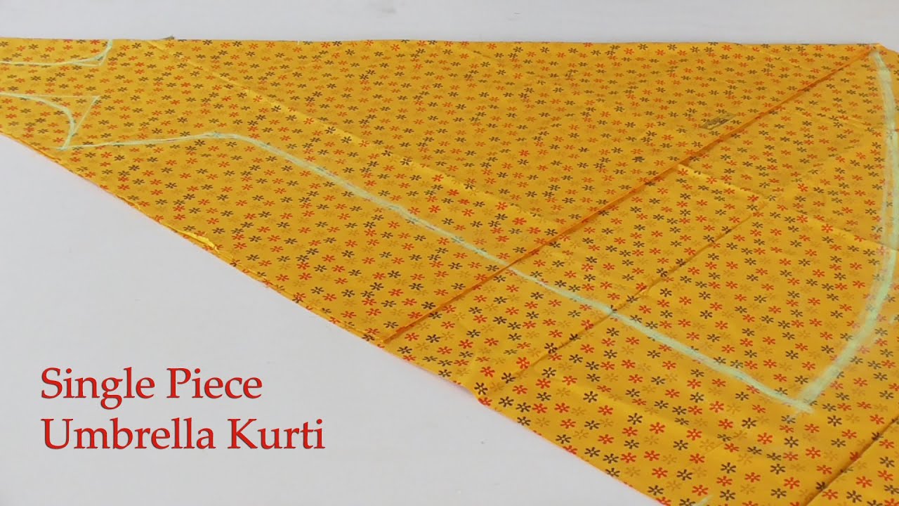 One piece umbrella cut kurti cutting and stitching method in Tamil