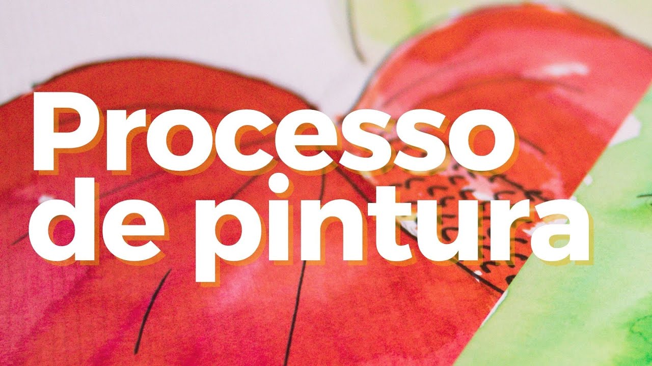 processo de pintura com cores complementares
