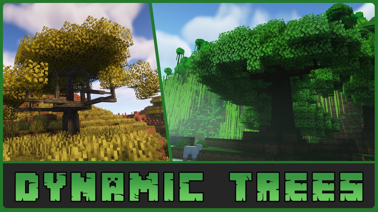 Minecraft - Демонстрация мода Dynamic Trees [Forge 1.18.2]