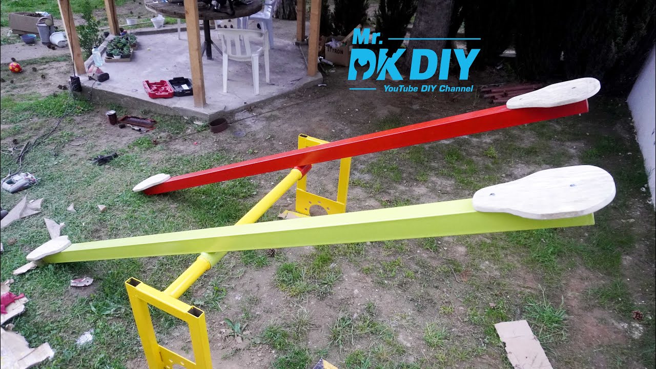 How to make DIY Seesaw (Teeter Totter) / Building Outdoor Playground for my kids / Part 5