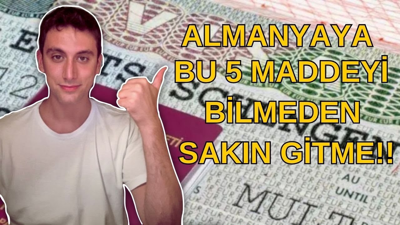 ALMANYAYA İLK AYAK BASTIĞINDA BUNLARI YAPMALISIN !!!