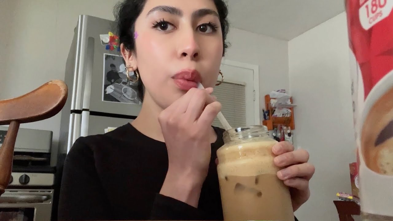 ASMR Making Iced Coffee + No Talking (lofi)