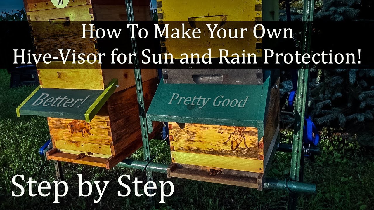 Bee Hive Shade or Rain Visor Step by Step Tutorial DIY Honey Bee Protection
