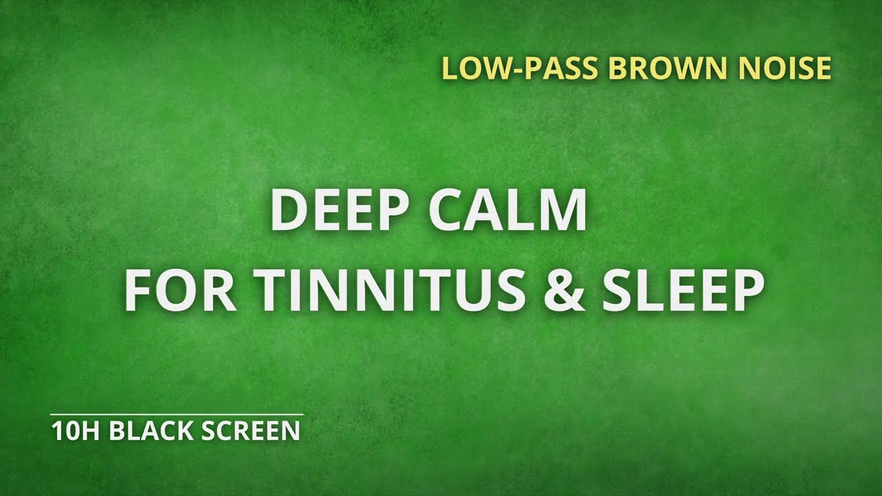 10H Low-Pass Brown Noise 🌙 | Deep Calm Background for Tinnitus & Sleep (Black Screen)