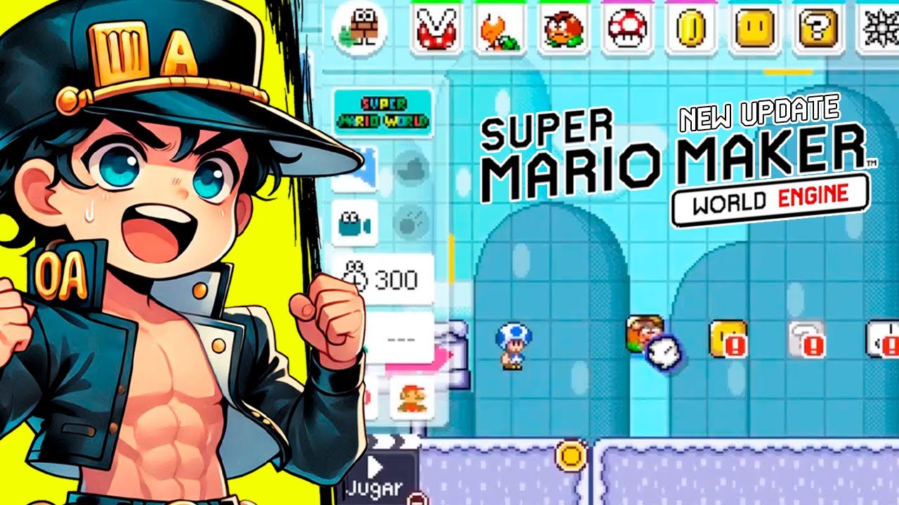 Enemigos personalizados 😨 Reaccionando a la Nueva actualización de Super Mario Maker World Engine