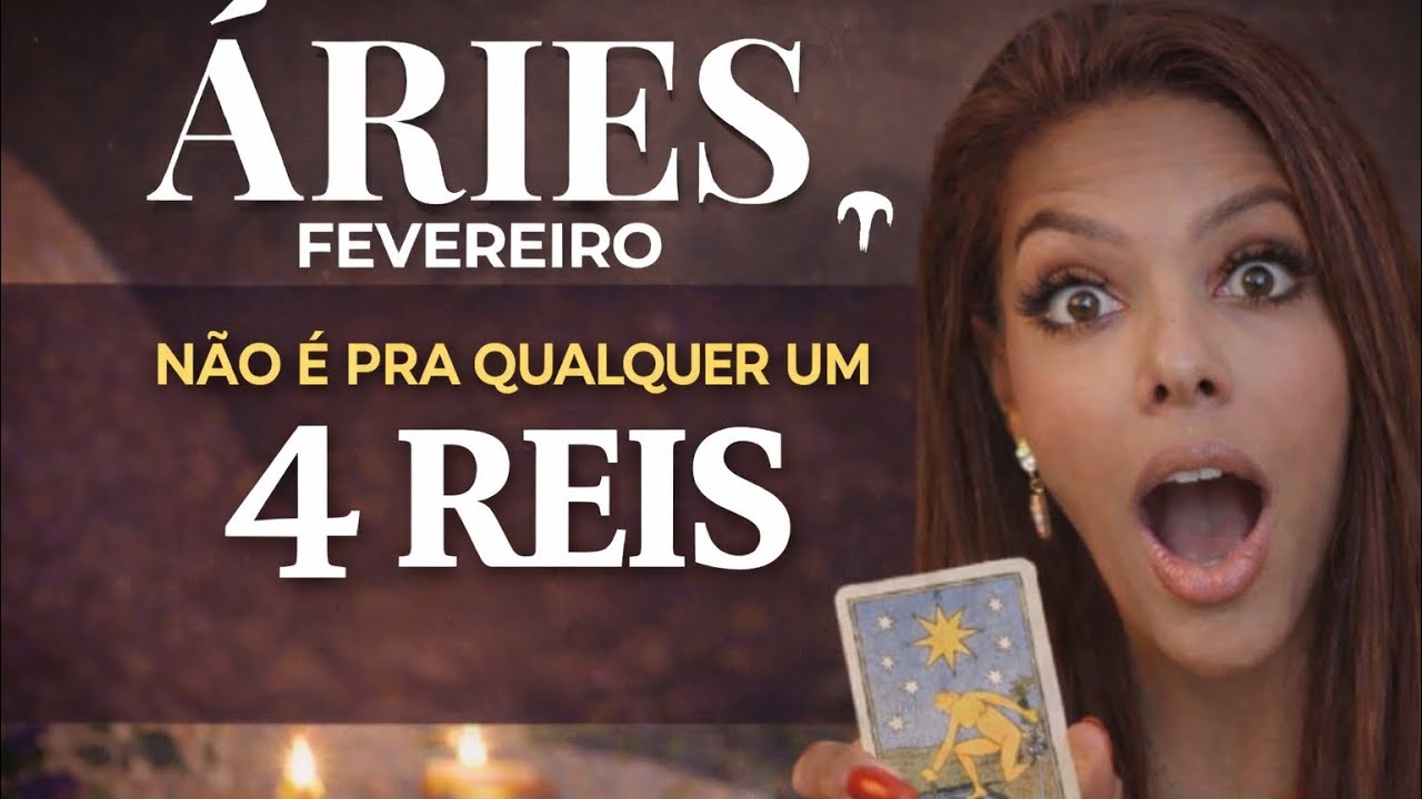 ÁRIES FEVEREIRO♈️ ISSO NÃO APARECE PARA QUALQUER UM… QUATRO REIS NA MES👑💛 #tarô #aries 