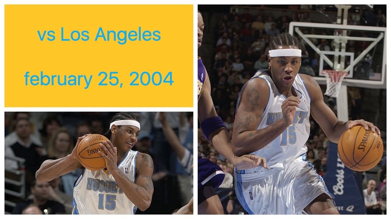 Carmelo Anthony 35 pts vs Los Angeles Lakers Highlights (february 25, 2004)