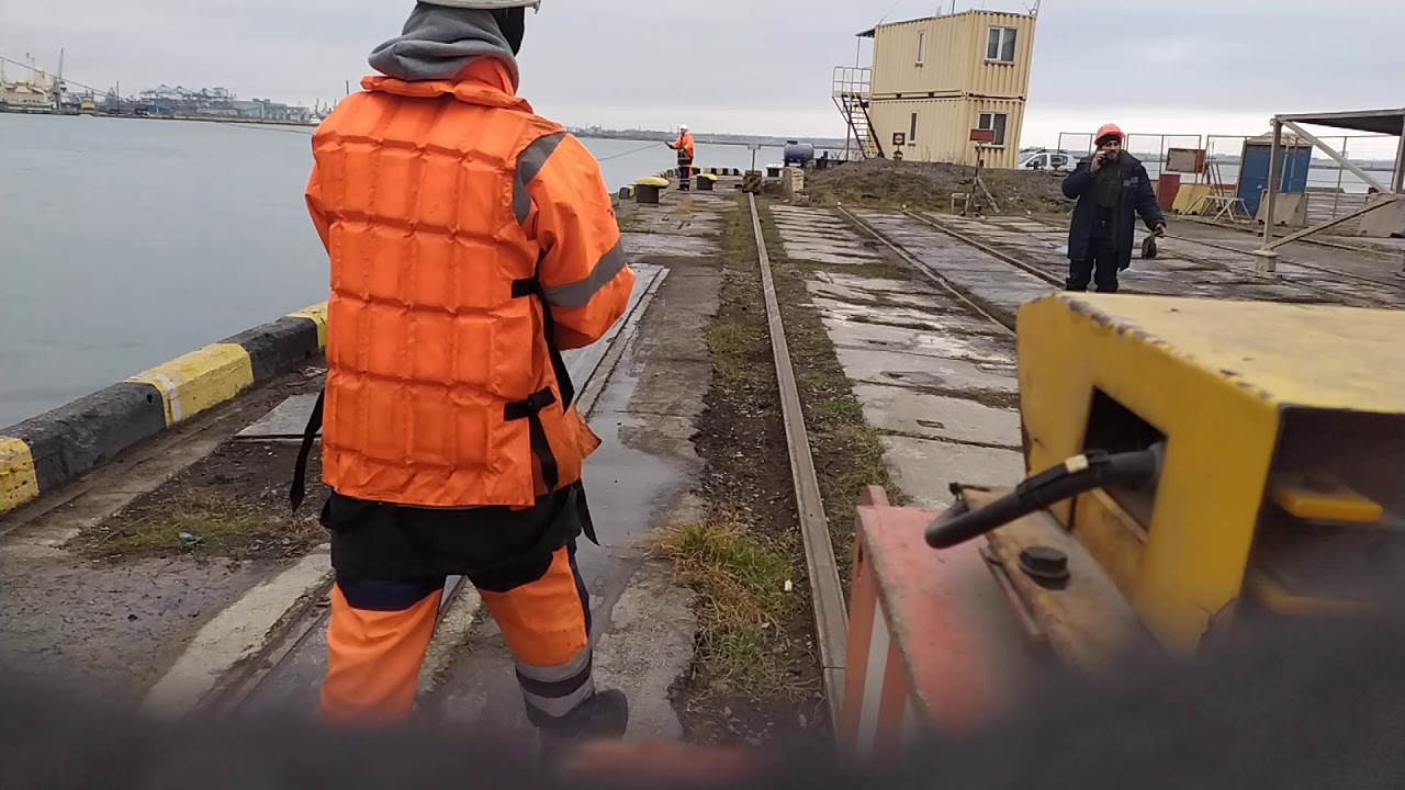 швартовка судна (бак) Одесский порт 18.12.2020