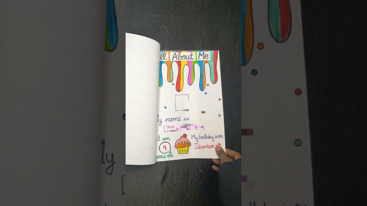 How to make Portfolio File/All About Me /My Portfolio #shorts #youtubeshorts #diy