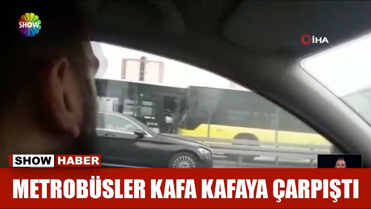 Metrobüsler kafa kafaya çarpıştı