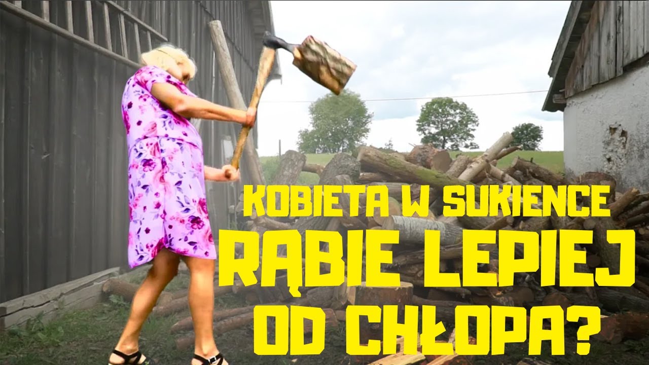 67-letnia KOBIETA w SUKIENCE rąbię DREWNO lepiej od CHŁOPA ? | Władzia Radzi #4
