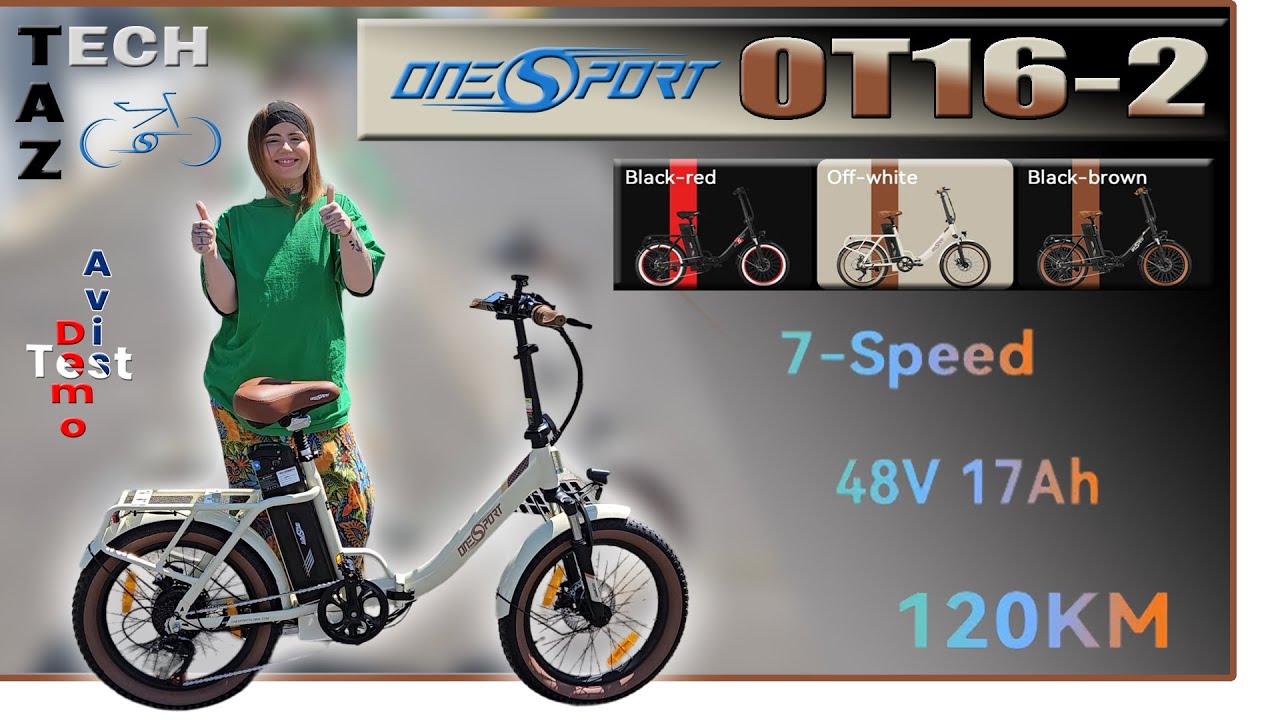 OT16-2 OneSport ebike - Nouveau modèle 2024 - Vélo pliant surprenant à 729€