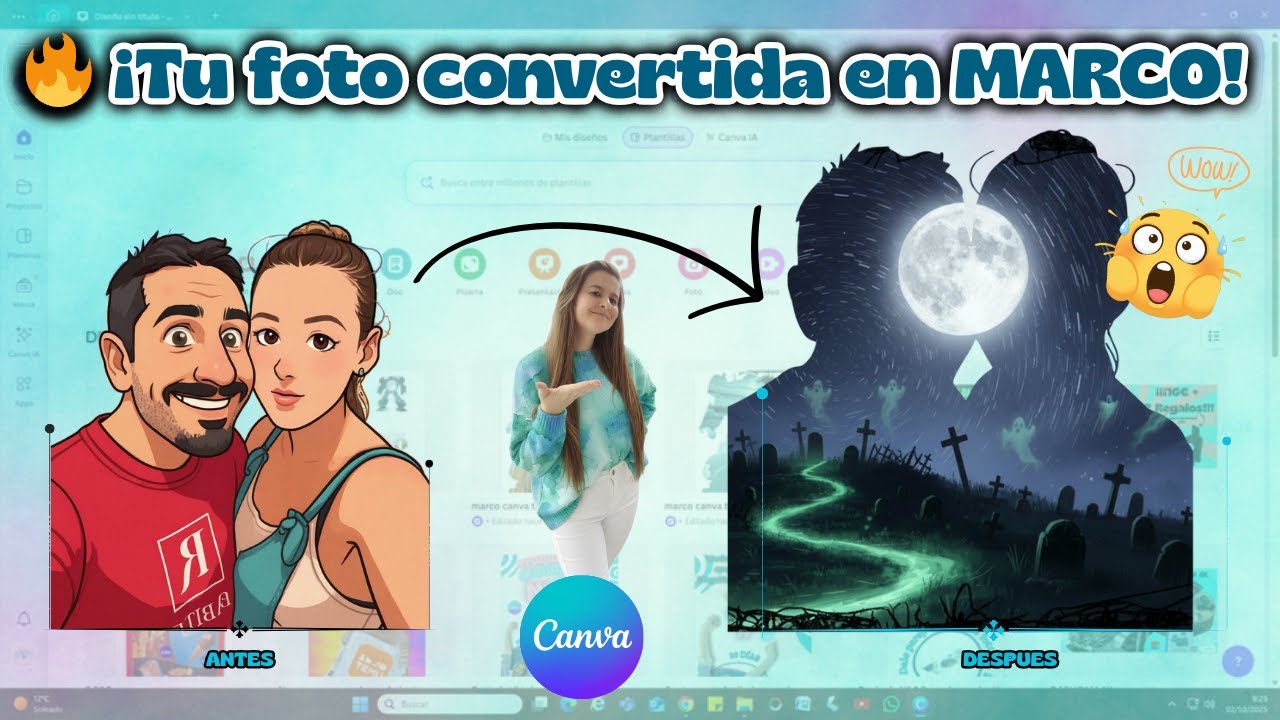✨ “¡Convierte TU FOTO en un MARCO personalizado con Canva! 📸 | Truco fácil y rápido paso a paso”
