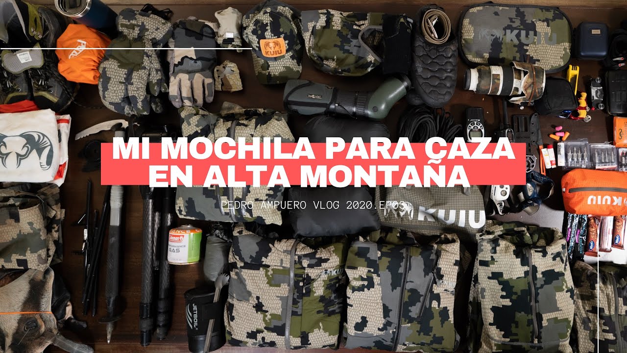 MI MOCHILA PARA CAZA CON ARCO EN MONTAÑA DEL REBECO EN ALPES