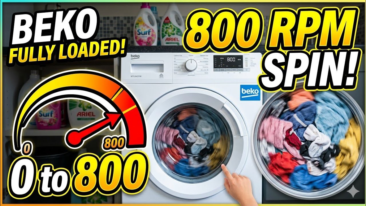 12 year old Beko WM6167w Spinning 800Rpm in synthetic mode