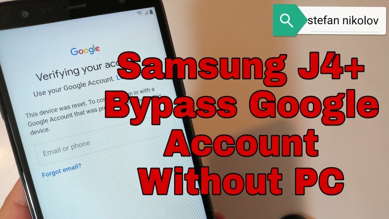 Samsung J4 plus /SM-J415FN/. Remove google account, Bypass FRP.
