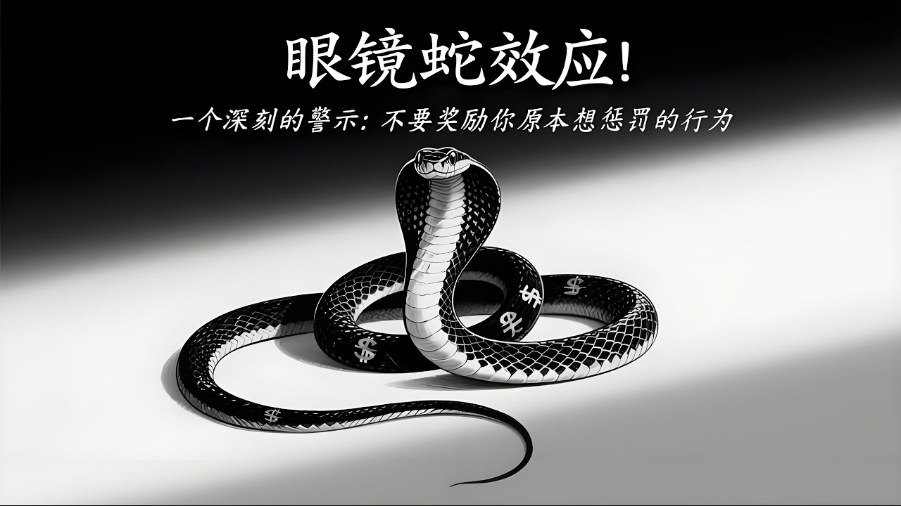 🐍心理学中有个词叫：眼镜蛇效应｜一个深刻的警示：不要奖励你原本想惩罚的行为，在设计任何规则时，必须预见人性的博弈...
