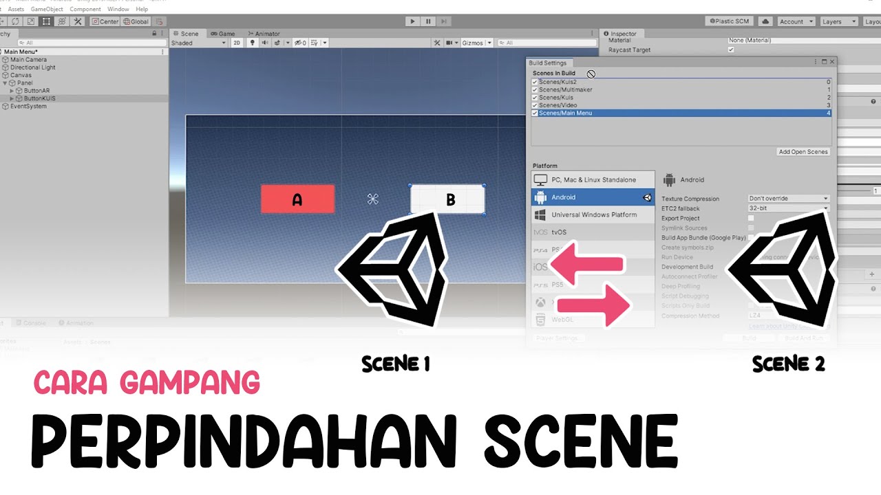 Cara Gampang Perpindahan Scene Unity - Tutorial Unity AR