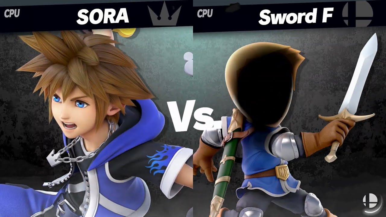 Super Smash Bros. Ultimate - Sora (Wisdom) vs Mii Swordfighter F