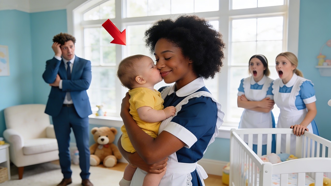 All The Nannies Were Spat On By The Billionaires Son… But He Kissed The Black Maids Cheek