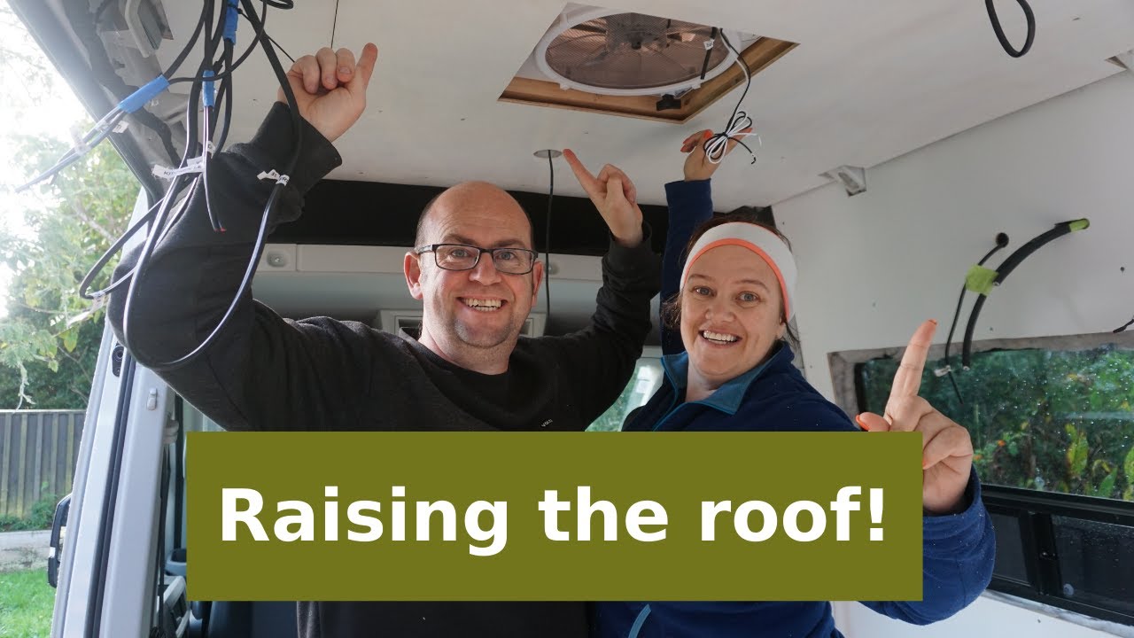 Putting up the ceiling in our VW Crafter VAN CONVERSION