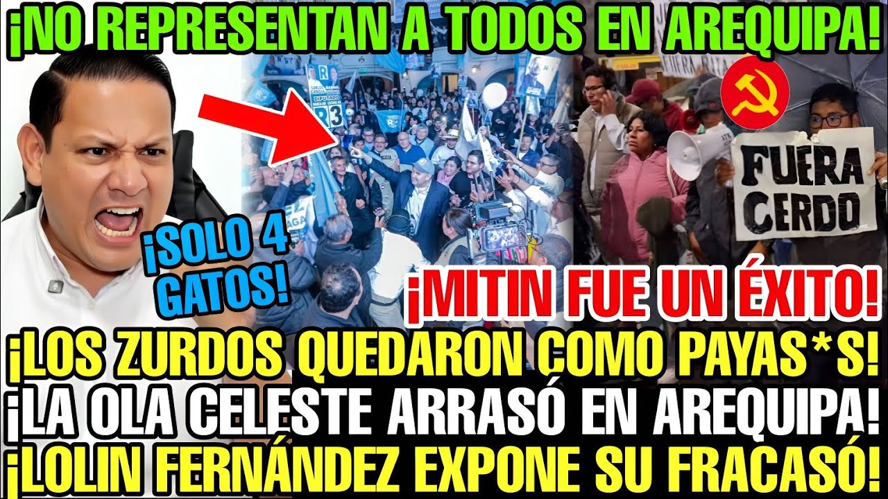 CHICLAYANO EXPONE Y RIDICULIZ4 A ZURDOS QUE FRACASARON AL BOICOTEAR EL MITIN DE PORKY EN AREQUIPA