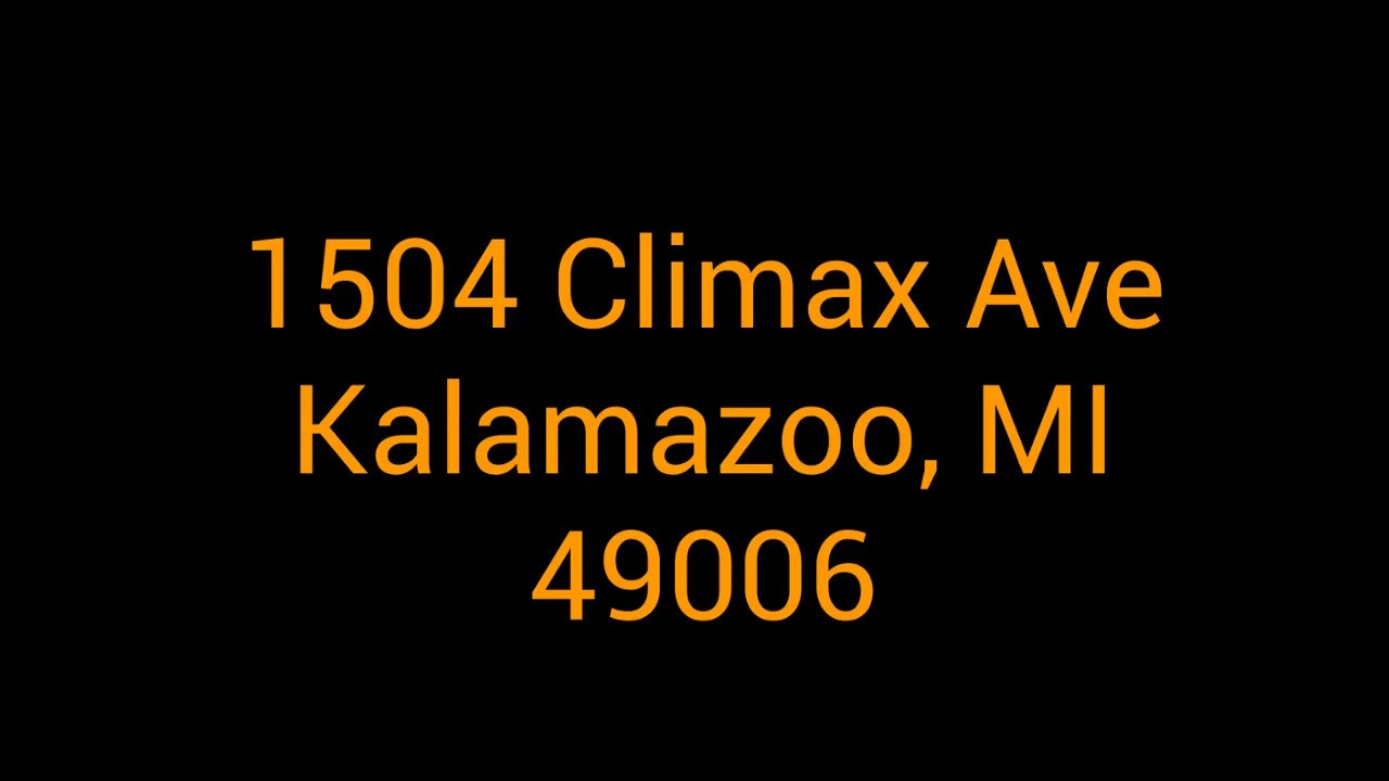 1504 Climax Ave Kalamazoo MI Video Tour