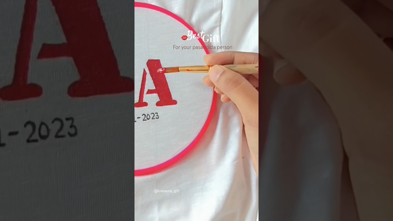Kiss Print T-Shirt with Initial & Date 💋✨| Perfect couple 
