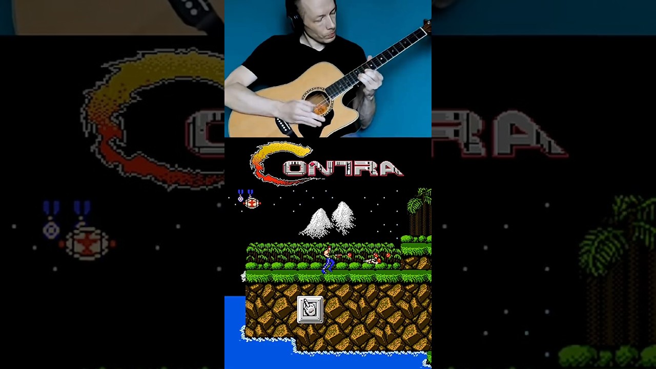Contra NES acoustic guitar #shorts