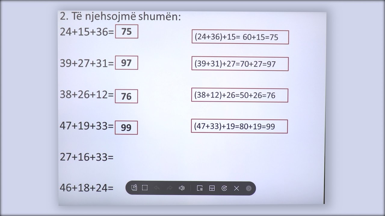 3 02 008 - Java 2 - Matematikë - Detyra të ndryshme lidhur me mbledhjen dhe zbritjen