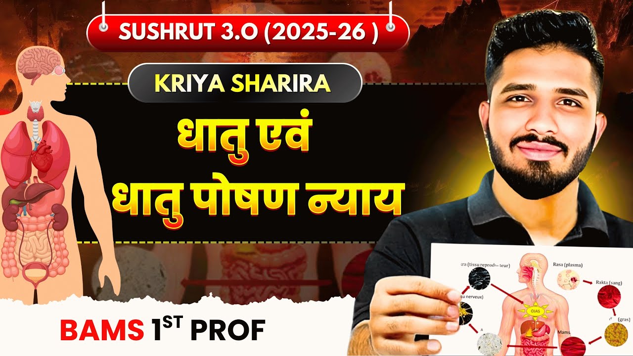 Dhatu evam Dhatu Poshana Nyaya - Part 1 || Kriya sharira || Batch Sushrut 3.O ( 2025-26 )  #bams 