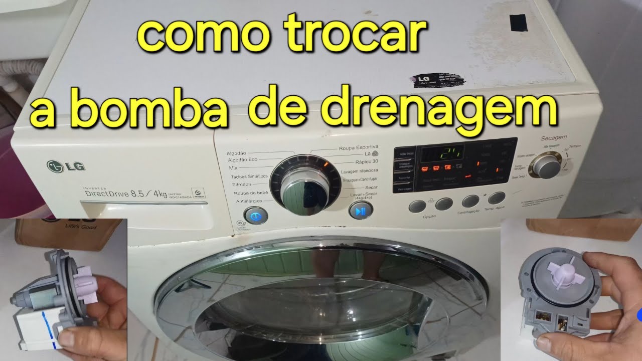 Como trocar a bomba de drenagem da água da lava e seca LG