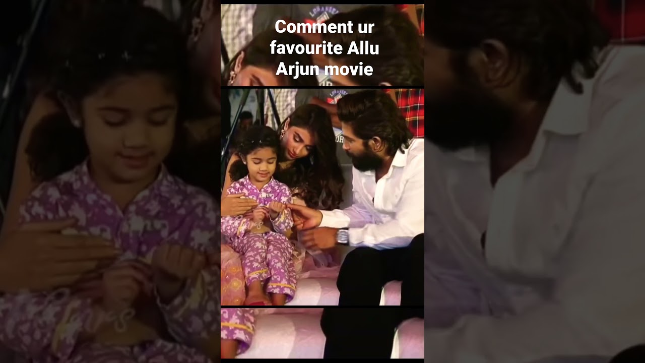 Allu Arjun daughter Arha cutest moments with pooja hegde | pushpa movie | Allu Arha debut movie |