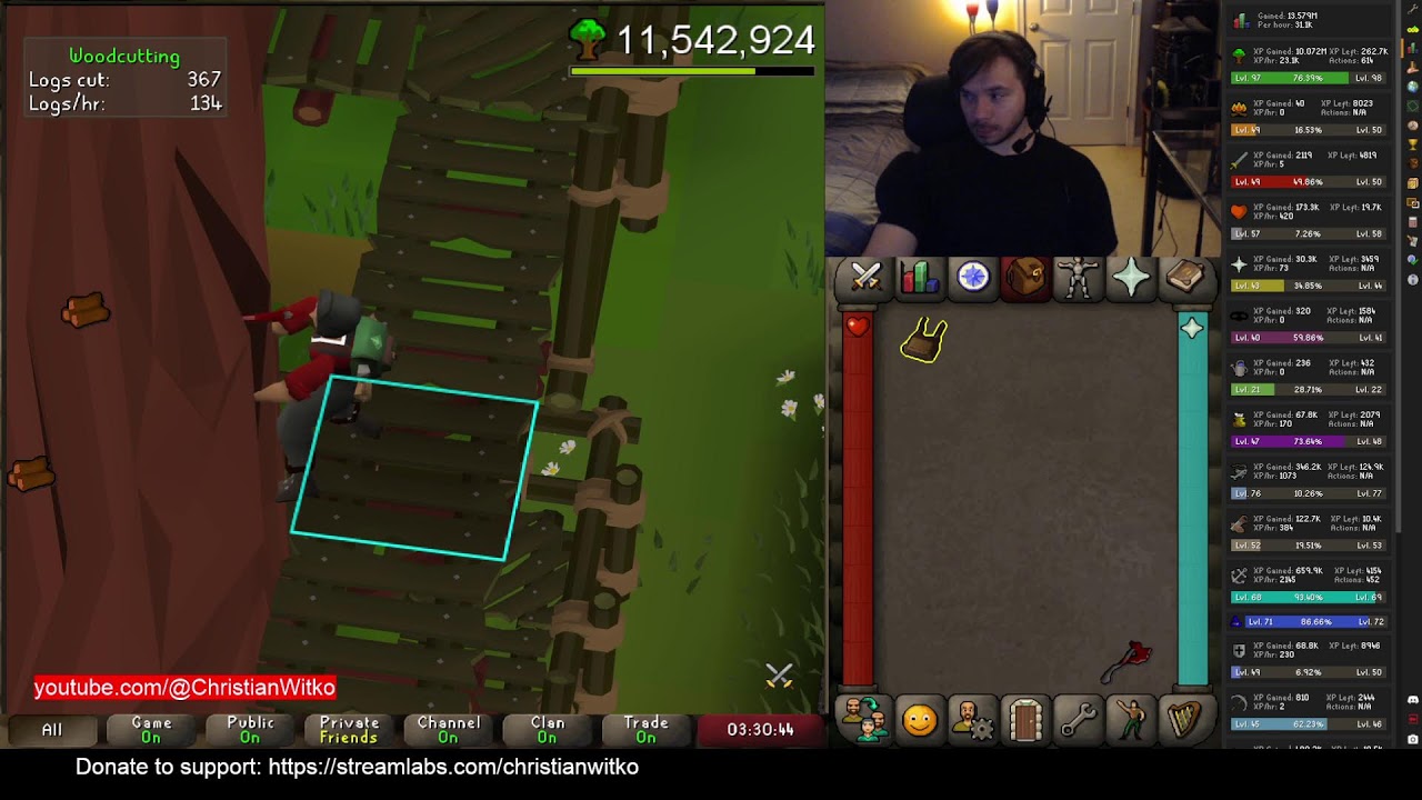 OSRS 🔴 Gain XP with Me: 97/99 Woodcutting 9:38 PM going to do Sailing as well