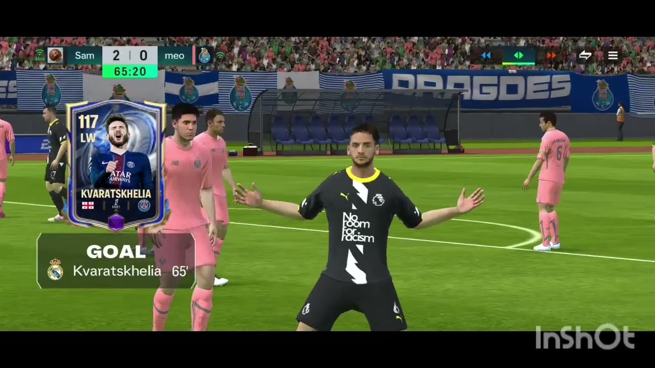 My team in the 2 goals in meach