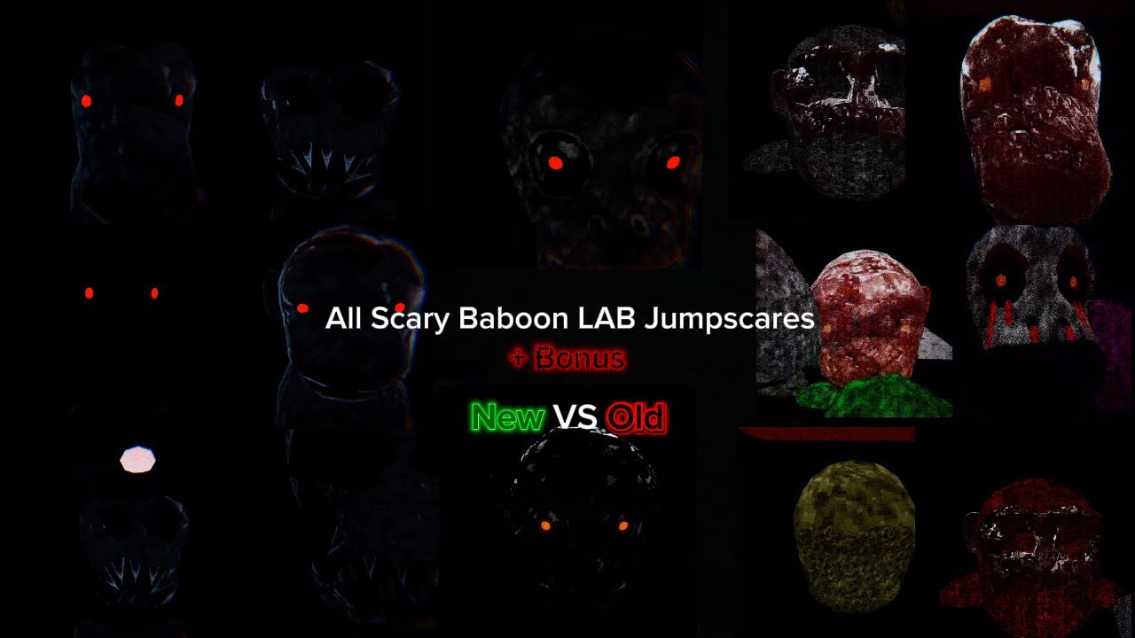 All Scary Baboon Lab Jumpscares (New vs Old) + Bonus