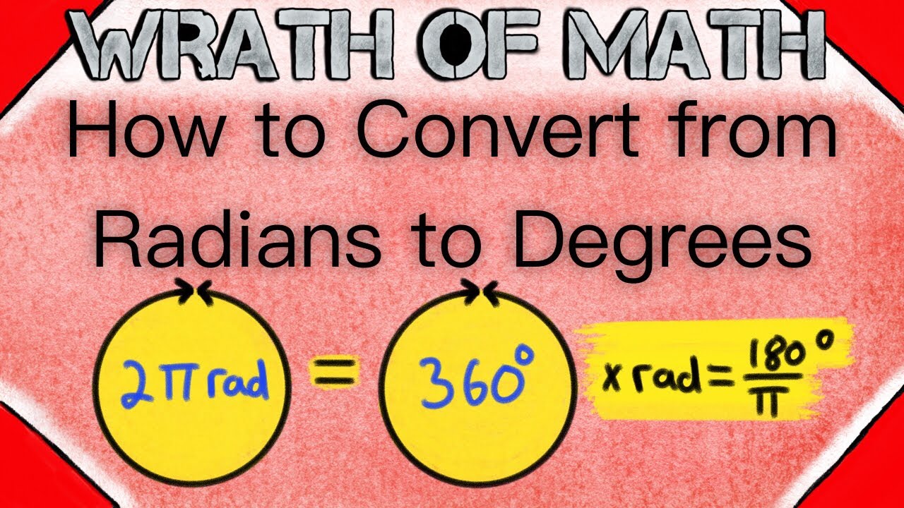 How to Convert from Radians to Degrees (Formula) | Geometry Radian to Degree Conversion