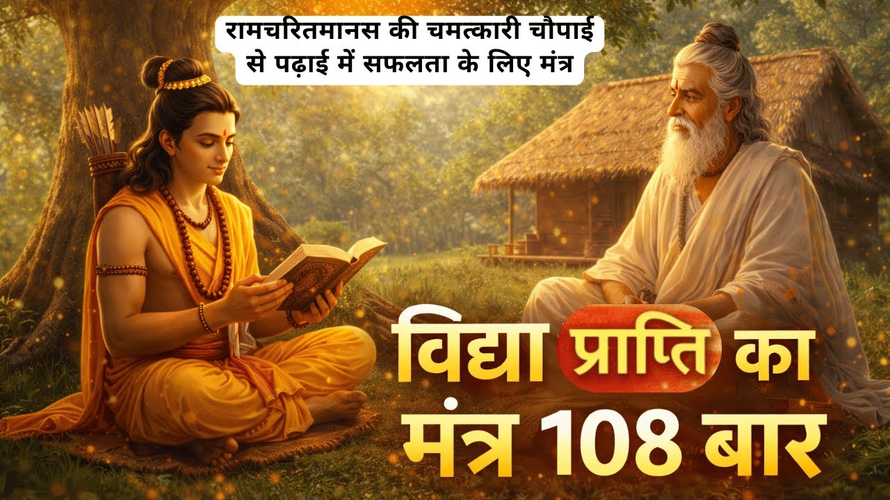 विद्या, बुद्धि और स्मरण शक्ति बढ़ाने का मंत्र | Guru Kripa Mantra 108 Times | रामचरितमानस चौपाई