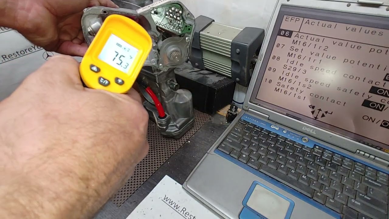 Mercedes throttle body repaired. Bench test. W140 S420 ASR unit