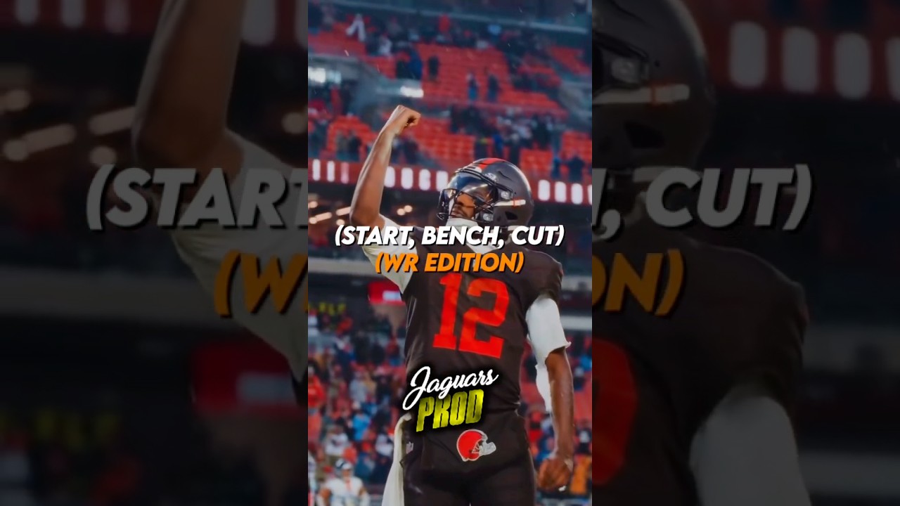 Start, Bench, Cut (WR Edition)