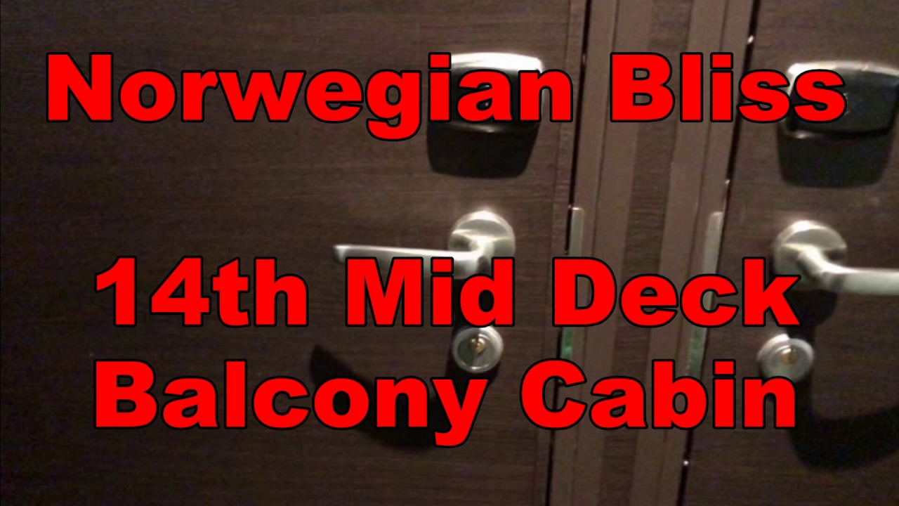 Norwegian Bliss Balcony Cabin on 14th Mid Deck Cruise Ship Video - 2019