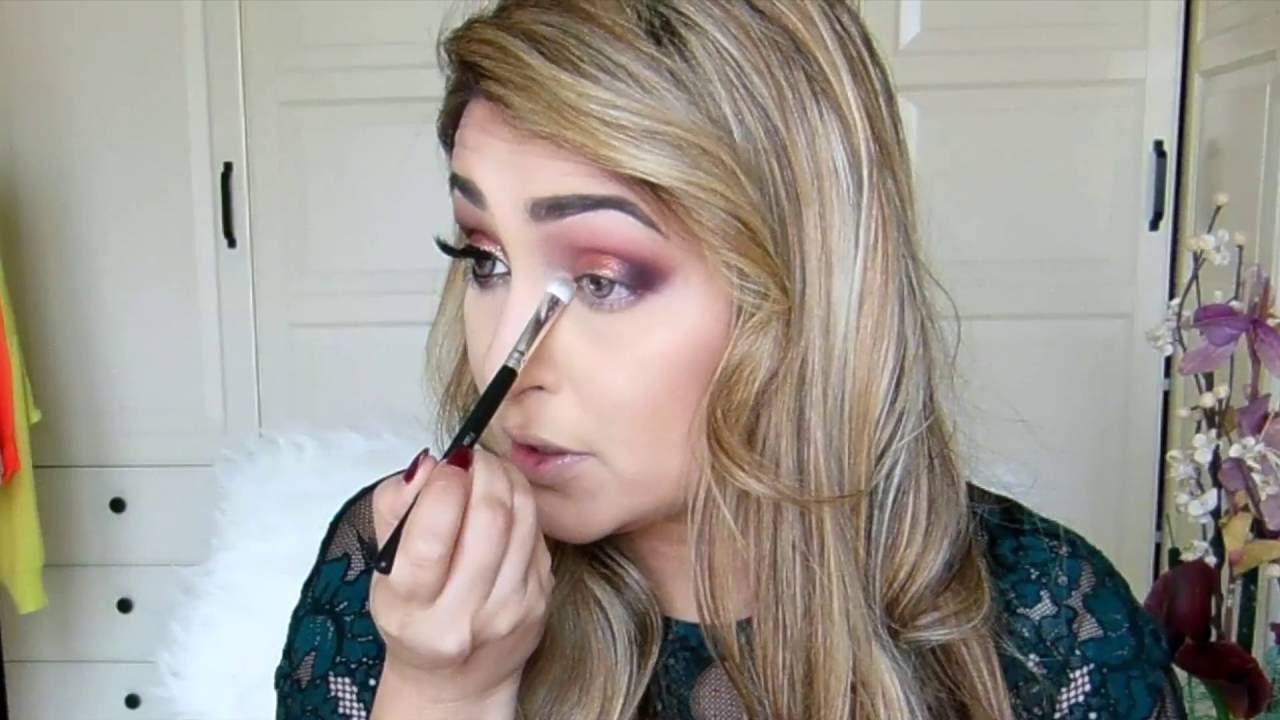 ABOUT HUDA BEAUTY ROSE GOLD PALETTE / GLAM EYE TUTORIAL