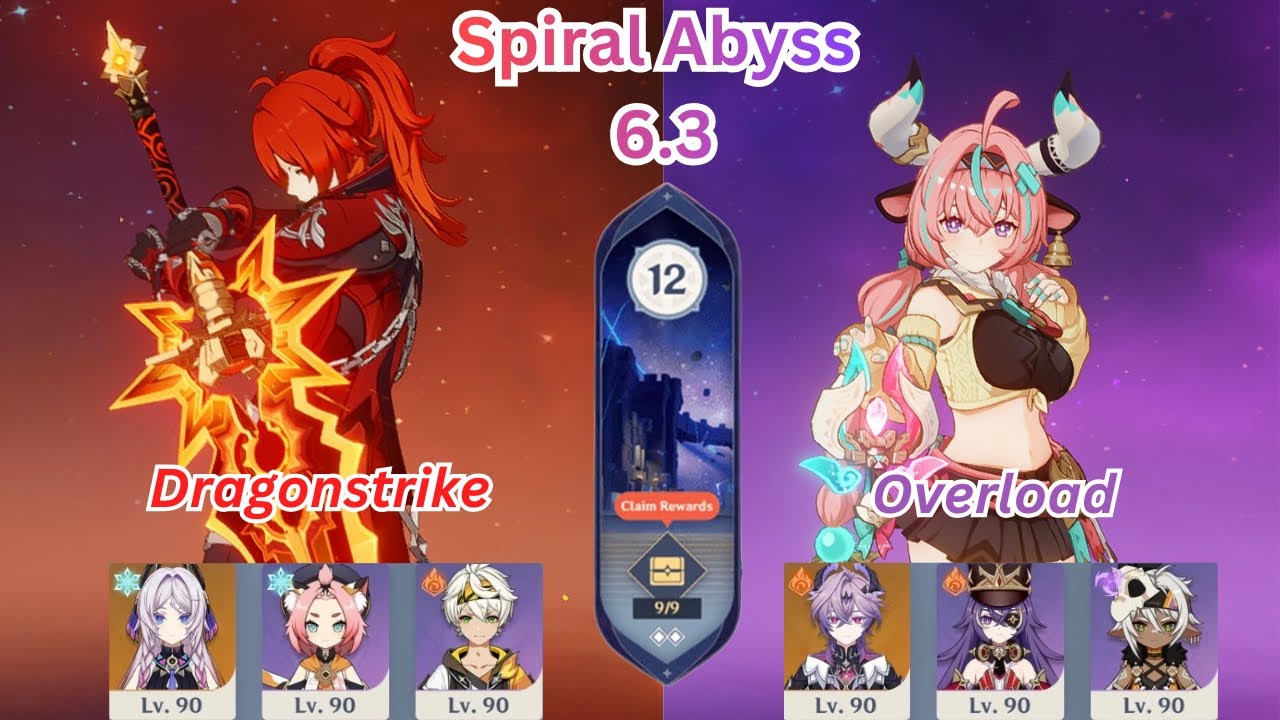 Diluc Melt Dragonstrike + C1R1 Varesa Overload | 6.3 Spiral Abyss Floor 12 Mobile | Genshin Impact