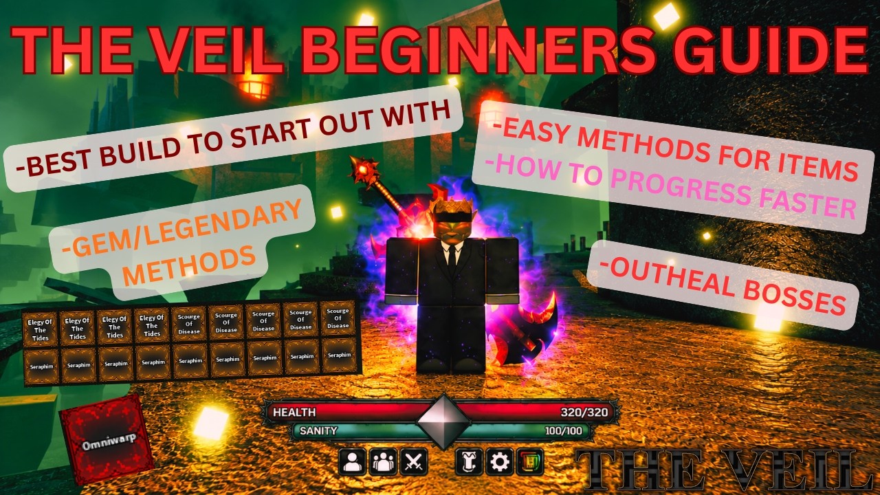 Гайд для новичков по THE VEIL ROBLOX &mdash; ЛУЧший билд на удачу, классы и предметы!
