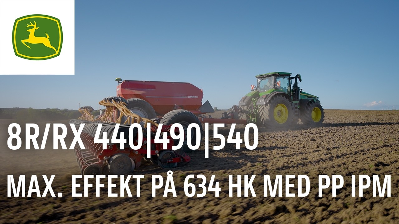 NYHET: Max. prestanda på 634 hk – John Deere 8-serien traktorer i detalj
