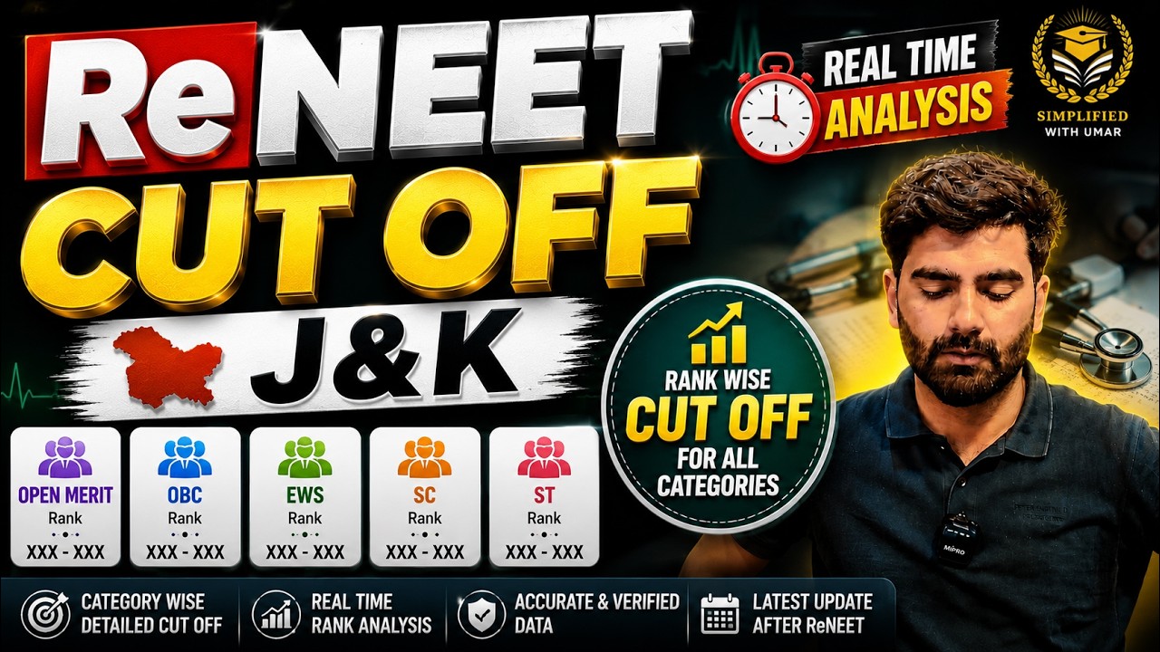 ReNEET 2026 J&K Cut Off Analysis | Most Expected Cut off For MBBS In J & K for All Categories