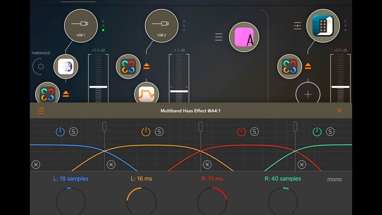 Multiband Haas Effect - by Blue Mangoo - Stereoizer Audio Unit Plugin - Demo for iOS
