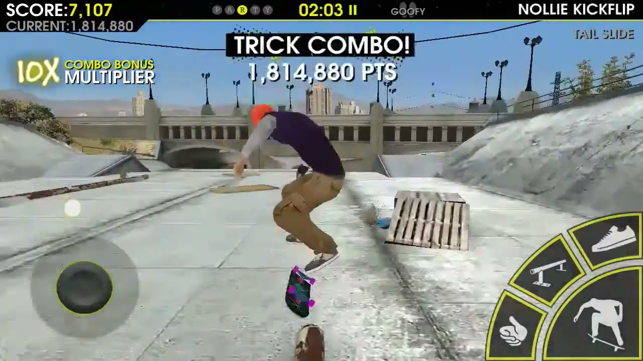 Crazy Skateboard party 3 RIVERSIDE DITCH Easy 2M combo